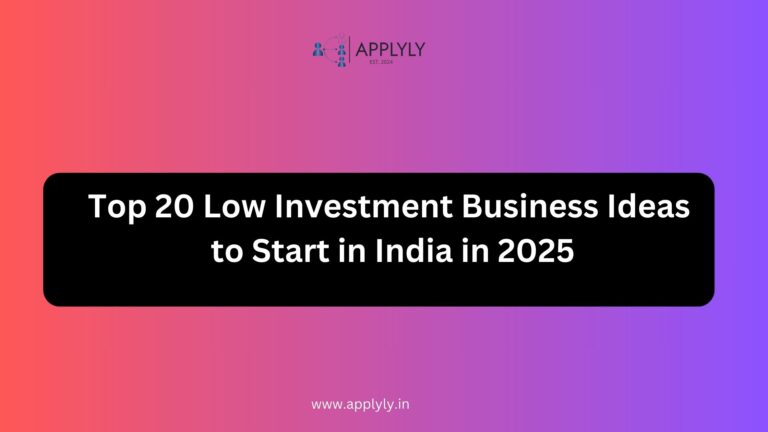 Top 20 Low Investment Business Ideas to Start in  India in 2025