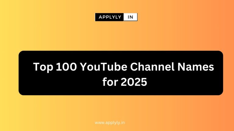 Top 100 YouTube Channel Names for 2025